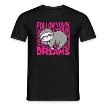 Suivez vos rêves Chemise de nuit officielle - T-shirt homme - noir - Devant - AI Model Male 178 light (178cm)