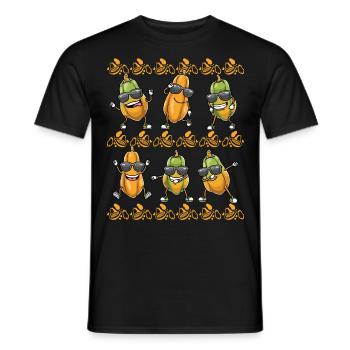 Papaya Tanzen - Männer T-Shirt - Schwarz - Vorne - AI Model Male 178 light (178cm)