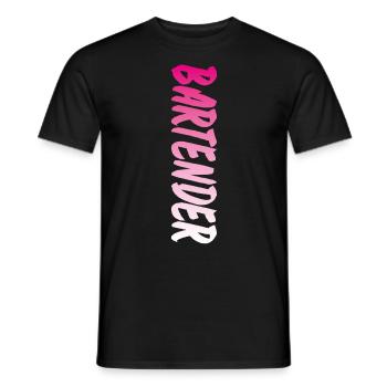 Bartender Mixologist Bartender - Men's T-Shirt - black - Front - AI Model Male 178 light (178cm)
