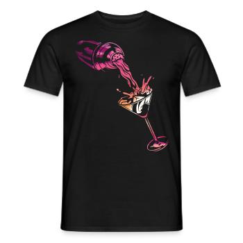 Bartender Mixologist Shaker Sunset - Männer T-Shirt - Schwarz - Vorne - AI Model Male 178 light (178cm)