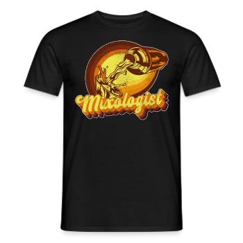 Bartender Mixologist Retro Vintage - Men's T-Shirt - black - Front - AI Model Male 178 light (178cm)