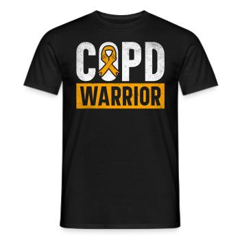 COPD Awareness Lung Disease COPD Krieger - Men's T-Shirt - black - Front - AI Model Male 178 light (178cm)
