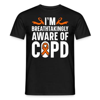 COPD Awareness Lung Disease COPD Krieger - Men's T-Shirt - black - Front - AI Model Male 178 light (178cm)