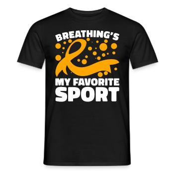 COPD Awareness Lung Disease COPD Krieger - Men's T-Shirt - black - Front - AI Model Male 178 light (178cm)