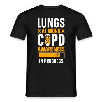COPD Awareness Lung Disease COPD Krieger - Men's T-Shirt - black - Front - AI Model Male 178 light (178cm)