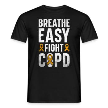 COPD Awareness Lung Disease COPD Krieger - Men's T-Shirt - black - Front - AI Model Male 178 light (178cm)