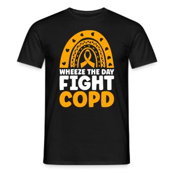 COPD Awareness Lung Disease COPD Krieger - Men's T-Shirt - black - Front - AI Model Male 178 light (178cm)