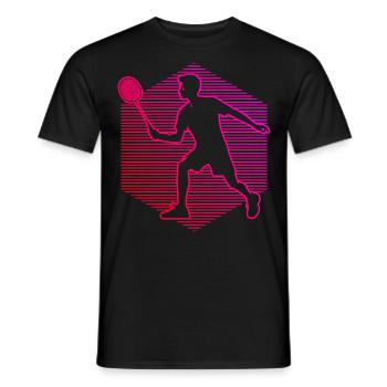 Badminton player Badminton Squash Badminton - Men's T-Shirt - black - Front - AI Model Male 178 light (178cm)