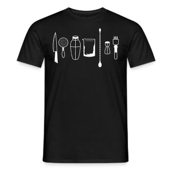 Bartender Mixologist Bartending - Männer T-Shirt - Schwarz - Vorne - AI Model Male 178 light (178cm)
