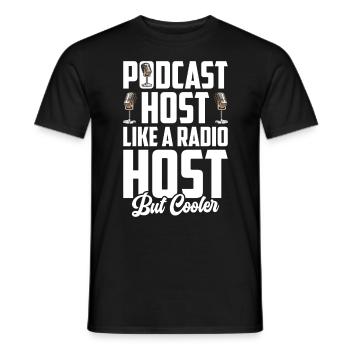 Podcast Host Podcaster Podcasting Podcast Hörer - Männer T-Shirt - Schwarz - Vorne - AI Model Male 178 light (178cm)