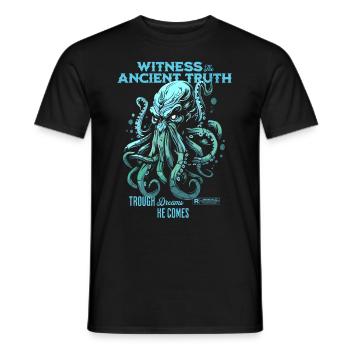 Ancient Truth Cthulhu Kult Lovecraft Necronomicon - Männer T-Shirt - Schwarz - Vorne - AI Model Male 178 light (178cm)