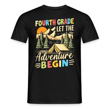 Quatrième année Que l’aventure commence - T-shirt homme - noir - Devant - AI Model Male 178 light (178cm)