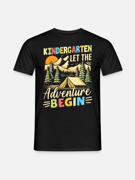 Kindergarten Let The Adventure Begin - Men's T-Shirt - black