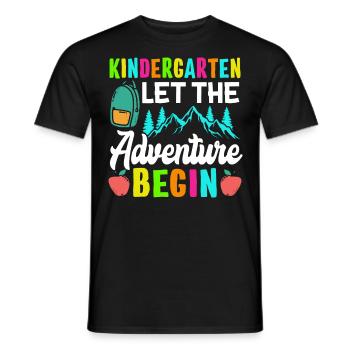 Maternelle Que l’aventure commence - T-shirt homme - noir - Devant - AI Model Male 178 light (178cm)