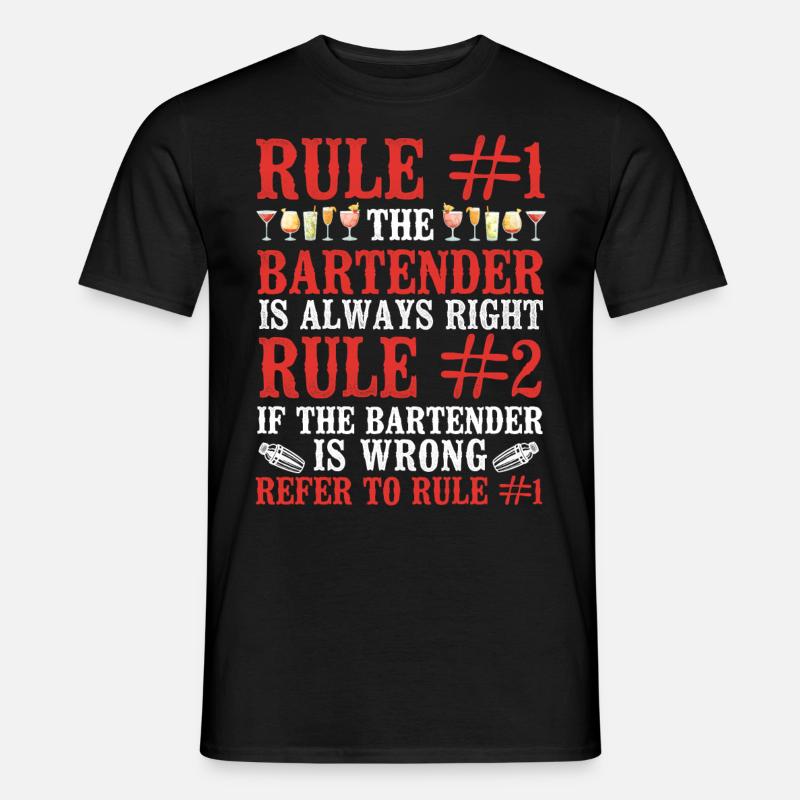 Bartender Mixologist Rule #1 The - Männer T-Shirt - Schwarz