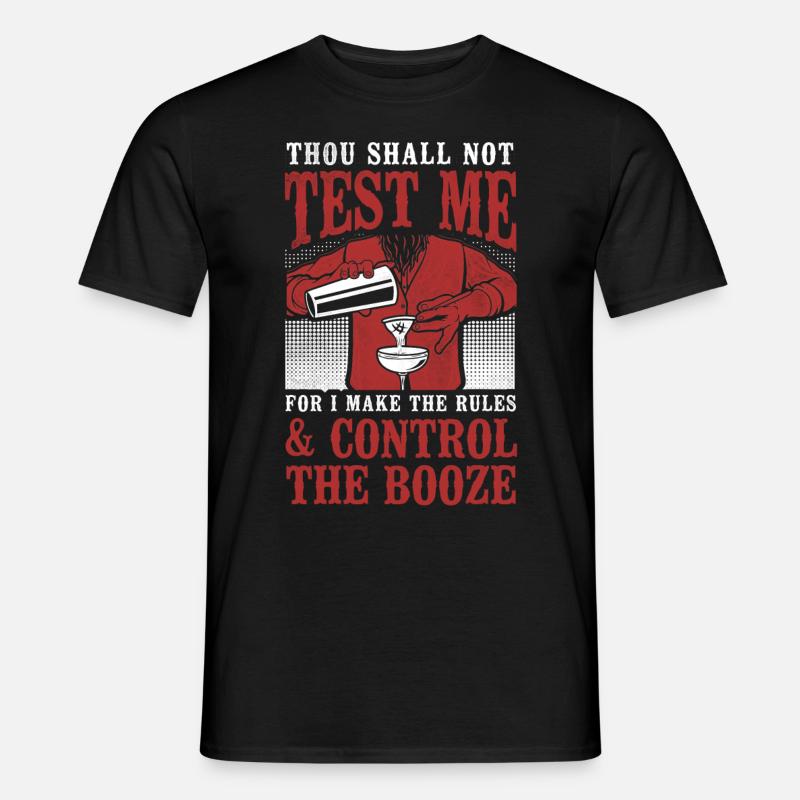 Bartender Mixologist Thou Shall - Männer T-Shirt - Schwarz
