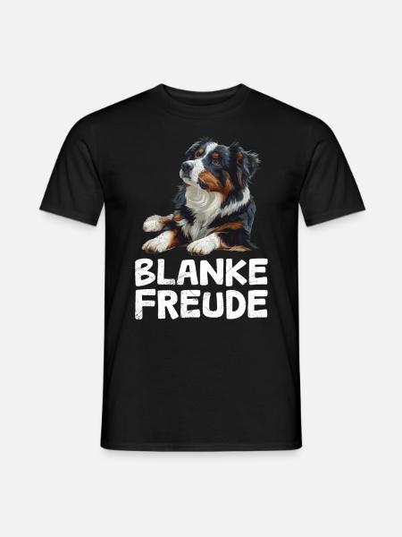 Australian Shepherd BLANKE FREUDE AUSSIE - Männer T-Shirt - Schwarz