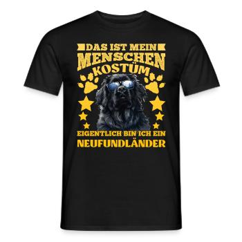 Newfie C’EST MON COSTUME HUMAIN JE SUIS UN - T-shirt homme - noir - Devant - AI Model Male 178 light (178cm)