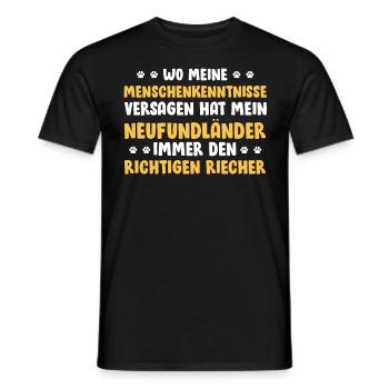 Newfie LÀ OÙ MES COMPÉTENCES HUMAINES ÉCHOUENT DRÔLE - T-shirt homme - noir - Devant - AI Model Male 178 light (178cm)