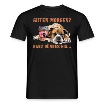 Boxer BONJOUR ? GLACE TRÈS MINCE... Amusement - T-shirt homme - noir - Devant - AI Model Male 178 light (178cm)