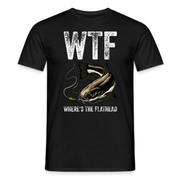 Poisson-chat pêcheur Poisson-chat Pêche au poisson-chat Pêche au poisson-chat - T-shirt homme - noir - Devant - AI Model Male 178 light (178cm)