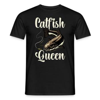 Poisson-chat pêcheur Poisson-chat Pêche au poisson-chat Pêche au poisson-chat - T-shirt homme - noir - Devant - AI Model Male 178 light (178cm)