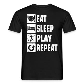 Badmintonspieler Squash Badminton Herren Damen - Männer T-Shirt - Schwarz - Vorne - AI Model Male 178 light (178cm)