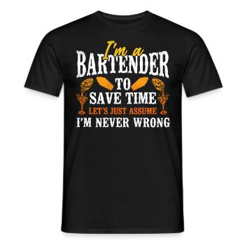 Bartender Mixologist I'm A - Männer T-Shirt - Schwarz - Vorne - AI Model Male 178 light (178cm)