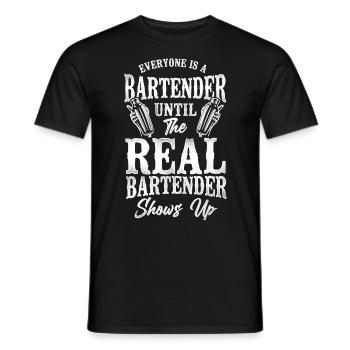 Bartender Mixologist Everyone Is A - Men's T-Shirt - black - Front - AI Model Male 178 light (178cm)