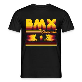 Retro BMX Summer Design, für den Radsportler - Männer T-Shirt - Schwarz - Vorne - AI Model Male 178 light (178cm)