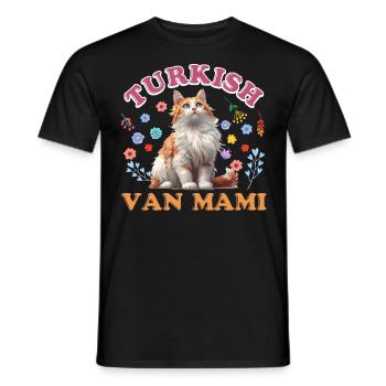Katzenmama TURKISH VAN MAMI TURKISH VAN Mama - Männer T-Shirt - Schwarz - Vorne - AI Model Male 178 light (178cm)