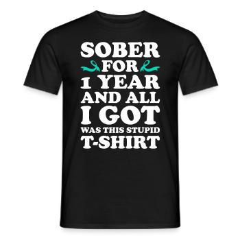 Consapevolezza della dipendenza Prevenzione della dipendenza - T-shirt uomo - nero - Fronte - AI Model Male 178 light (178cm)