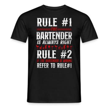 Bartender Mixologist Bar Rules - Men's T-Shirt - black - Front - AI Model Male 178 light (178cm)