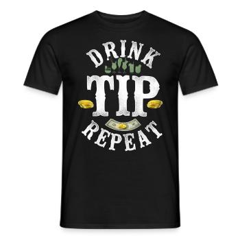 Bartender Mixologist Drink Tip - Männer T-Shirt - Schwarz - Vorne - AI Model Male 178 light (178cm)