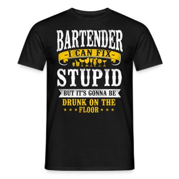Bartender Mixologist Bartender I - Männer T-Shirt - Schwarz - Vorne - AI Model Male 178 light (178cm)