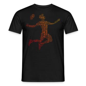 Badminton Players Men Squash Women - Men's T-Shirt - black - Front - AI Model Male 178 light (178cm)