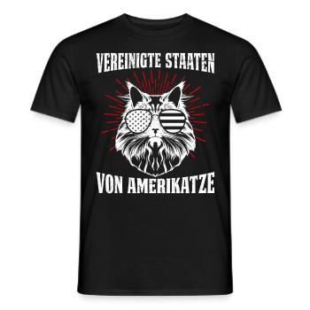 UNITED STATES OF AMERICATZE Funny USA - Men's T-Shirt - black - Front - AI Model Male 178 light (178cm)
