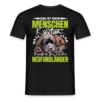 Newfie C’EST MON COSTUME HUMAIN JE SUIS UN - T-shirt homme - noir - Devant - AI Model Male 178 light (178cm)