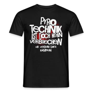 Pyrotechnics are not a crime - Meme Spruch - Men's T-Shirt - black - Front - AI Model Male 178 light (178cm)
