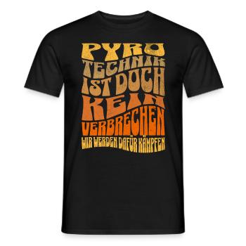 La pyrotechnie n’est pas un crime - Meme Spruch - T-shirt homme - noir - Devant - AI Model Male 178 light (178cm)