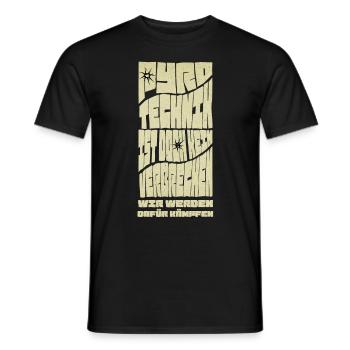 Pyrotechnics are not a crime - Meme Spruch - Men's T-Shirt - black - Front - AI Model Male 178 light (178cm)