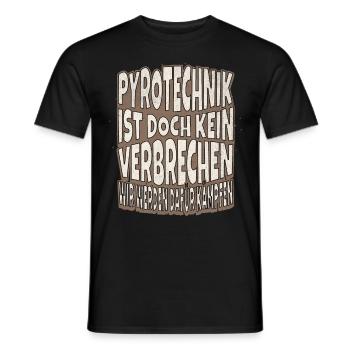 Pyrotechnik ist doch kein Verbrechen - Meme Spruch - Männer T-Shirt - Schwarz - Vorne - AI Model Male 178 light (178cm)