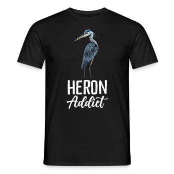Heron Addict - Männer T-Shirt - Schwarz - Vorne - AI Model Male 178 light (178cm)