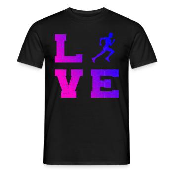 Running Cross Country Running Jogging Men - Men's T-Shirt - black - Front - AI Model Male 178 light (178cm)