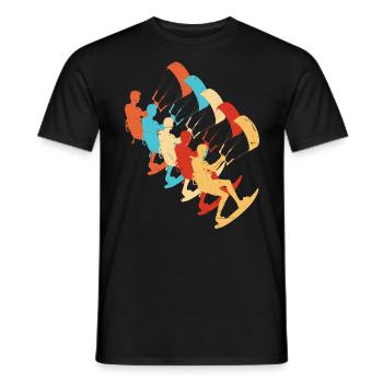 Kitesurfer Kitesurf Kiten Kitesurfen Kite - Männer T-Shirt - Schwarz - Vorne - AI Model Male 178 light (178cm)