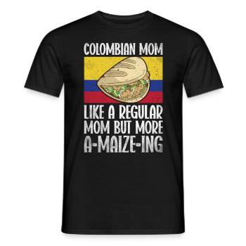 Arepa Kolumbianisches Essen - Männer T-Shirt - Schwarz - Vorne - AI Model Male 178 light (178cm)