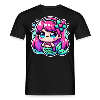 Meerjungfrau - Männer T-Shirt - Schwarz - Vorne - AI Model Male 178 light (178cm)