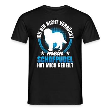 Sheep Poodle Healed Me Old German Herding Dog - Men's T-Shirt - black - Front - AI Model Male 178 light (178cm)