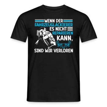 Vehicle Painter Can Repair It Painter - Men's T-Shirt - black - Front - AI Model Male 178 light (178cm)