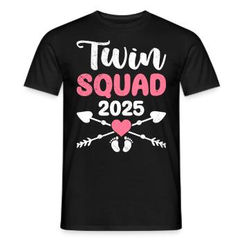 Twins in the Belly TWIN SQUAD 2025 Twin Mom - Men's T-Shirt - black - Front - AI Model Male 178 light (178cm)